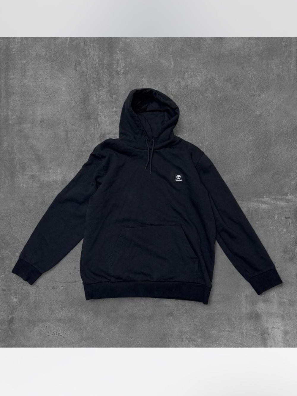Timberland Authentic Fit Black Hooded Sweatshirt with Small Chest Logo